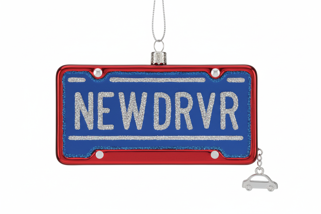 [2D FLAT ACRYLIC] Red Truck Christmas Ornament with Blessings Quote | Farmhouse Holiday Decor