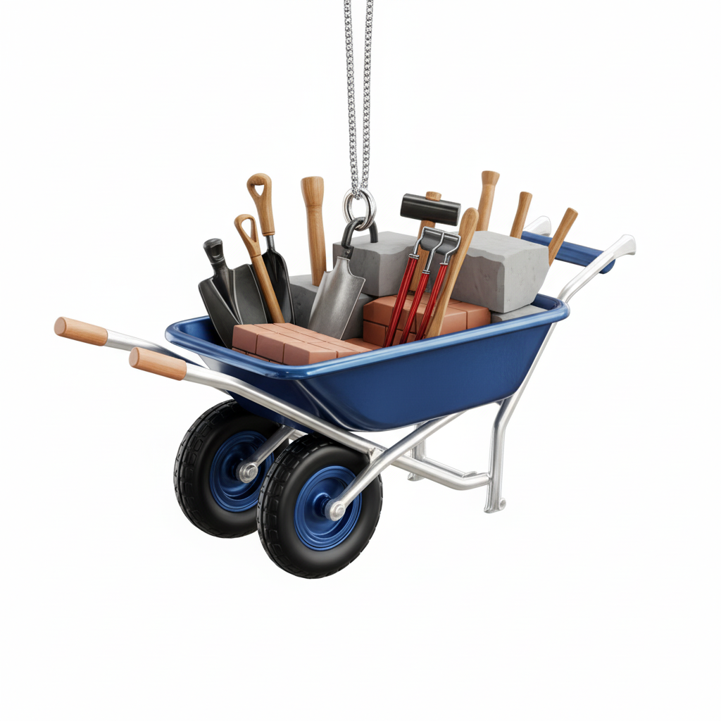 [2D FLAT ACRYLIC] Personalized Fire Truck Christmas Ornament | Custom Gift for Kids & Firefighters