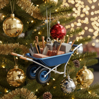 [2D FLAT ACRYLIC] Dump Truck Christmas Ornament | Festive Holiday Decor & Trucker Gift for Kids
