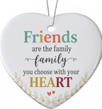 [2D FLAT ACRYLIC] 'Friends Are The Family We Choose' Christmas Ornament – Heartfelt Friendship Gift for Best Friends
