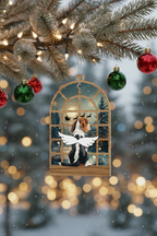 [2D FLAT ACRYLIC] Beagle Memorial Christmas Ornament | Keepsake for Loss of a Beloved Dog