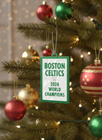 [2D FLAT ACRYLIC] Boston Celtics 2024 Championship Banner Ornament – 18-Time Champions Keepsake