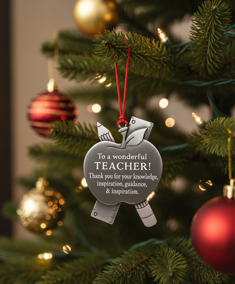 [2D FLAT ACRYLIC] Wonderful Teacher Ornament – Inspirational Thank You Gift for Educators