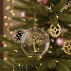 [2D FLAT ACRYLIC] 45th Sapphire Wedding Anniversary Glass Ornament – Keepsake Gift for Parents & Couples