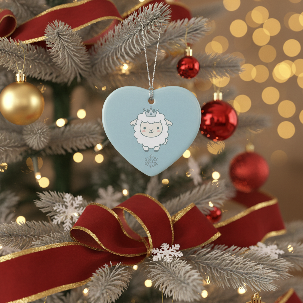 [2D FLAT ACRYLIC] Inspirational Thank You Gift for Colleague – 'Be Proud of The Work You Do' Ceramic Heart Ornament