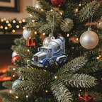 [2D FLAT ACRYLIC] Personalized Truck Driver Christmas Ornament | Custom Name Trucker Gift
