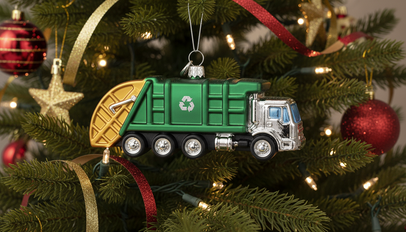 [2D FLAT ACRYLIC] Vintage Red Truck Christmas Ornament | Classic Farmhouse Holiday Decor