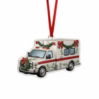 [2D FLAT ACRYLIC] Ambulance Christmas Ornament – Unique Holiday Gift for Paramedics & EMTs