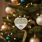 [2D FLAT ACRYLIC] Ceramic Heart Thank You Ornament – Appreciation Gift for Midwife or Friend