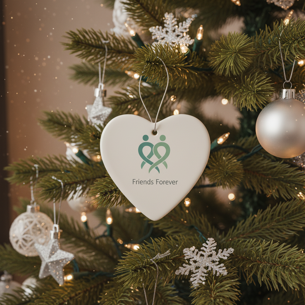 [2D FLAT ACRYLIC] True Friends Friendship Ornament 2025 – Christmas Keepsake Gift for Friends
