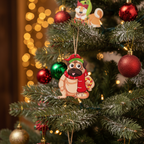 [2D FLAT ACRYLIC] Dog Christmas Ornament | Cute Holiday Decor & Dog Lover Gift