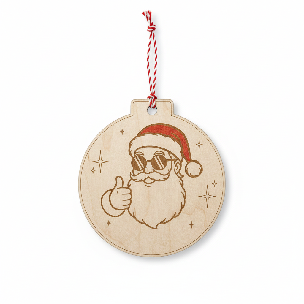 [2D FLAT ACRYLIC] Funny Santa 'Six Seven' Ornament