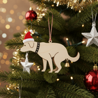 [2D FLAT ACRYLIC] Funny Dog Pooping Ornament 2025 – Hilarious Christmas Gag Gift