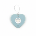 [2D FLAT ACRYLIC] Inspirational Thank You Gift for Colleague – 'Be Proud of The Work You Do' Ceramic Heart Ornament