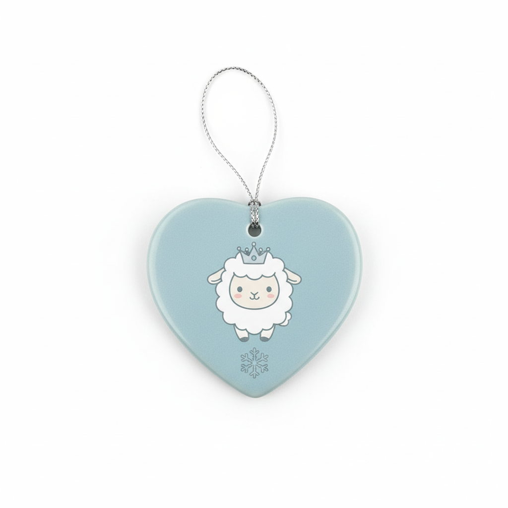 [2D FLAT ACRYLIC] Inspirational Thank You Gift for Colleague – 'Be Proud of The Work You Do' Ceramic Heart Ornament