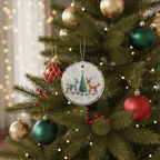 [2D FLAT ACRYLIC] Baby's First Christmas 2025 Glass Ornament | Elegant Newborn Keepsake Gift