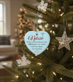 [2D FLAT ACRYLIC] Inspirational Nurse Christmas Ornament – Thank You & Appreciation Gift for Healthcare Heroes