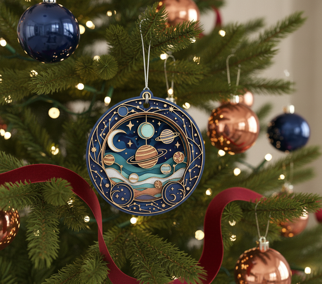 [2D FLAT ACRYLIC] Personalized First Christmas in New Home Ornament 2024 – Custom Address Gift