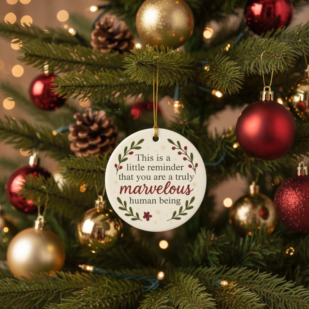 [2D FLAT ACRYLIC] Dog Paw Print Christmas Ornament – Keepsake Gift for Pet Lovers