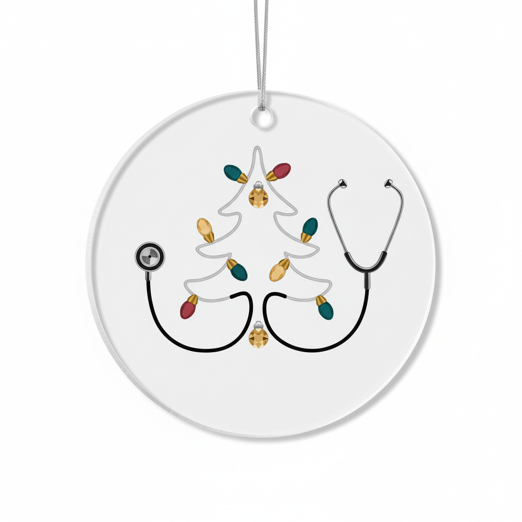 [2D FLAT ACRYLIC] Acrylic Nurse Christmas Ornament – Heartfelt Appreciation Gift for Nurses