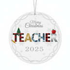[2D FLAT ACRYLIC] Teacher Appreciation Ornament 2025 – Heartfelt Thank You Gift for Educators
