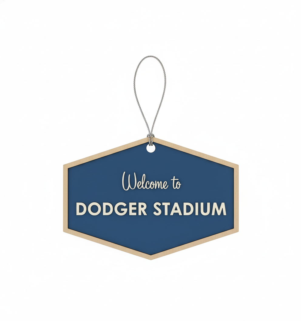 [2D FLAT ACRYLIC] LA Dodgers 2024 World Series Champions Wood Ornament – Welcome Sign Keepsake