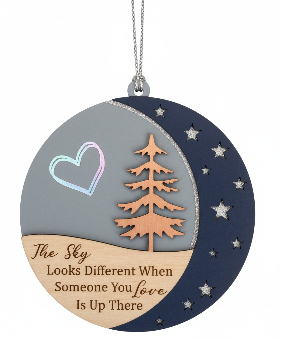 [2D FLAT ACRYLIC] Remembrance Memorial Ornament 2025 – The Sky Looks Different Sympathy Gift