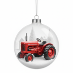 [2D FLAT ACRYLIC] Personalized Trucker Christmas Ornament with Custom Photo & Name | Truck Driver Gift