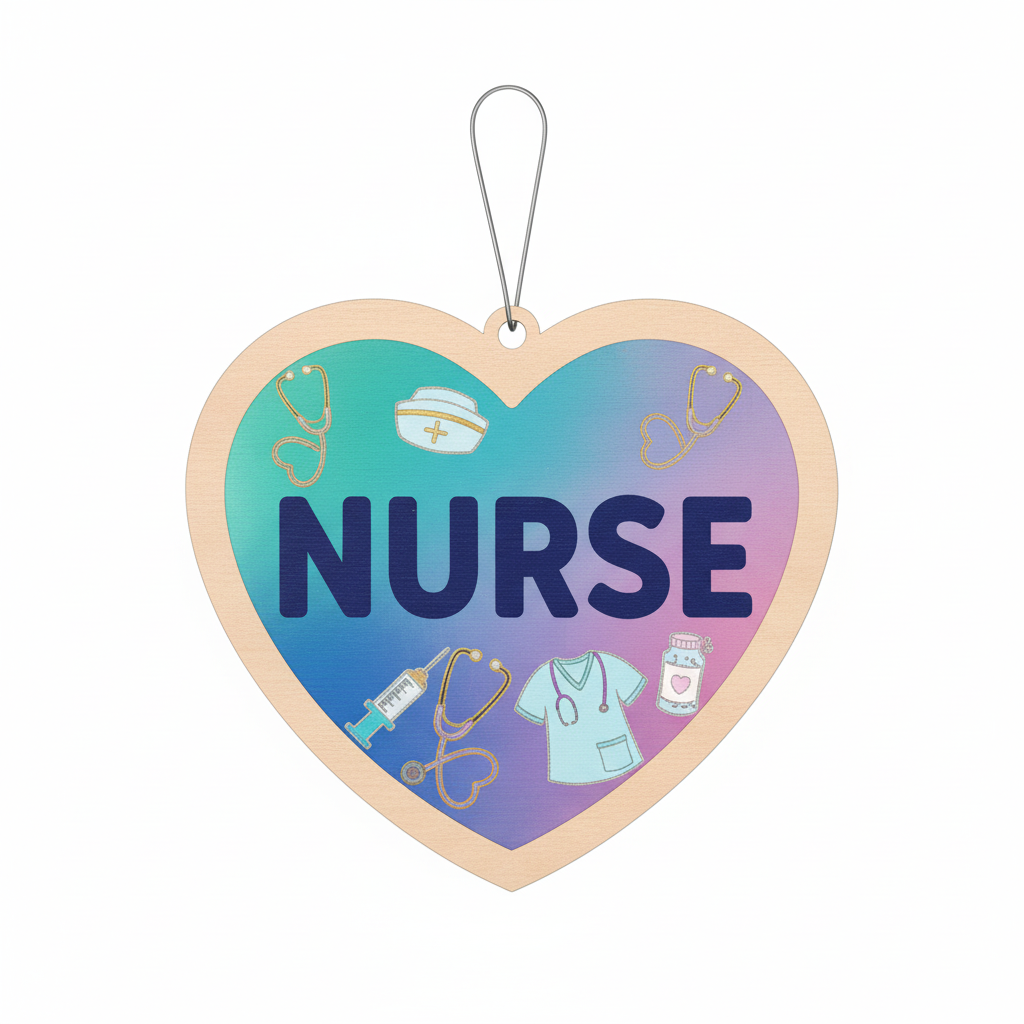 [2D FLAT ACRYLIC] Musical Nurse Christmas Ornament with Touch-to-Play Song – Keepsake Nurse Gift