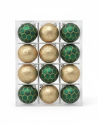 [2D FLAT ACRYLIC] Burgundy Velvet Christmas Ornaments – Flocked Holiday Tree Balls