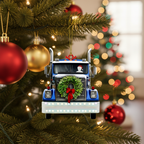 [2D FLAT ACRYLIC] Personalized Truck Driver Uniform Christmas Ornament | Custom Trucker Gift