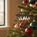 [2D FLAT ACRYLIC] Christmas House Ornament - Winter Scene