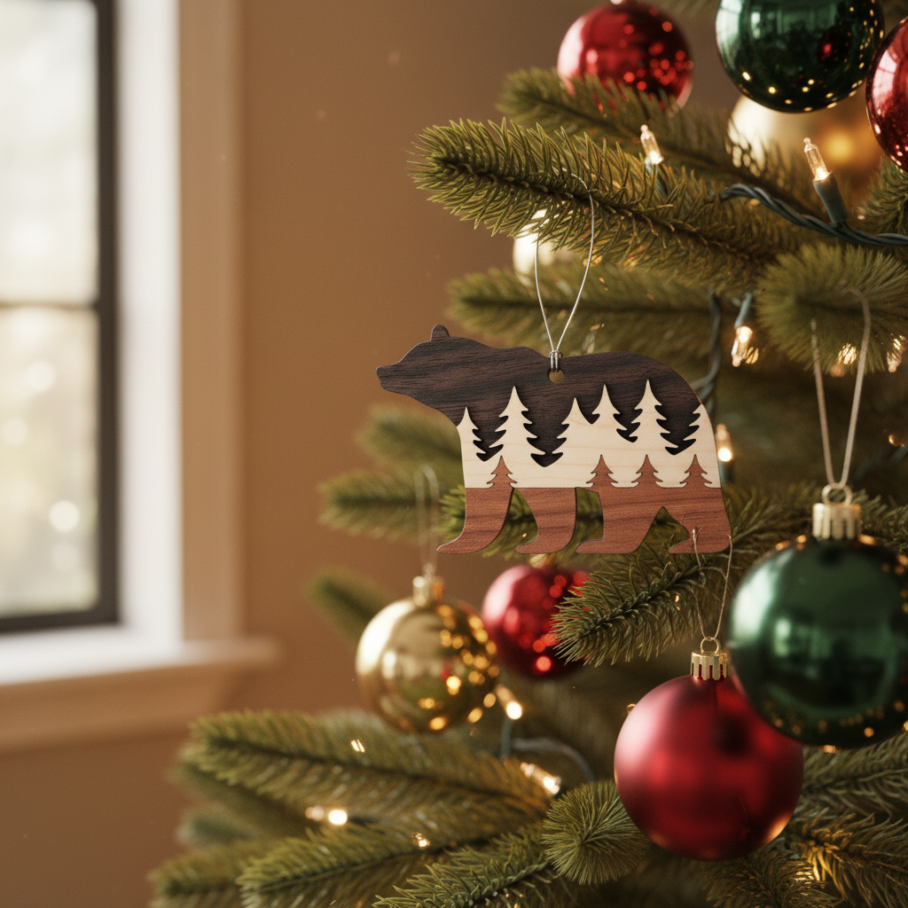 [2D FLAT ACRYLIC] Christmas House Ornament - Winter Scene