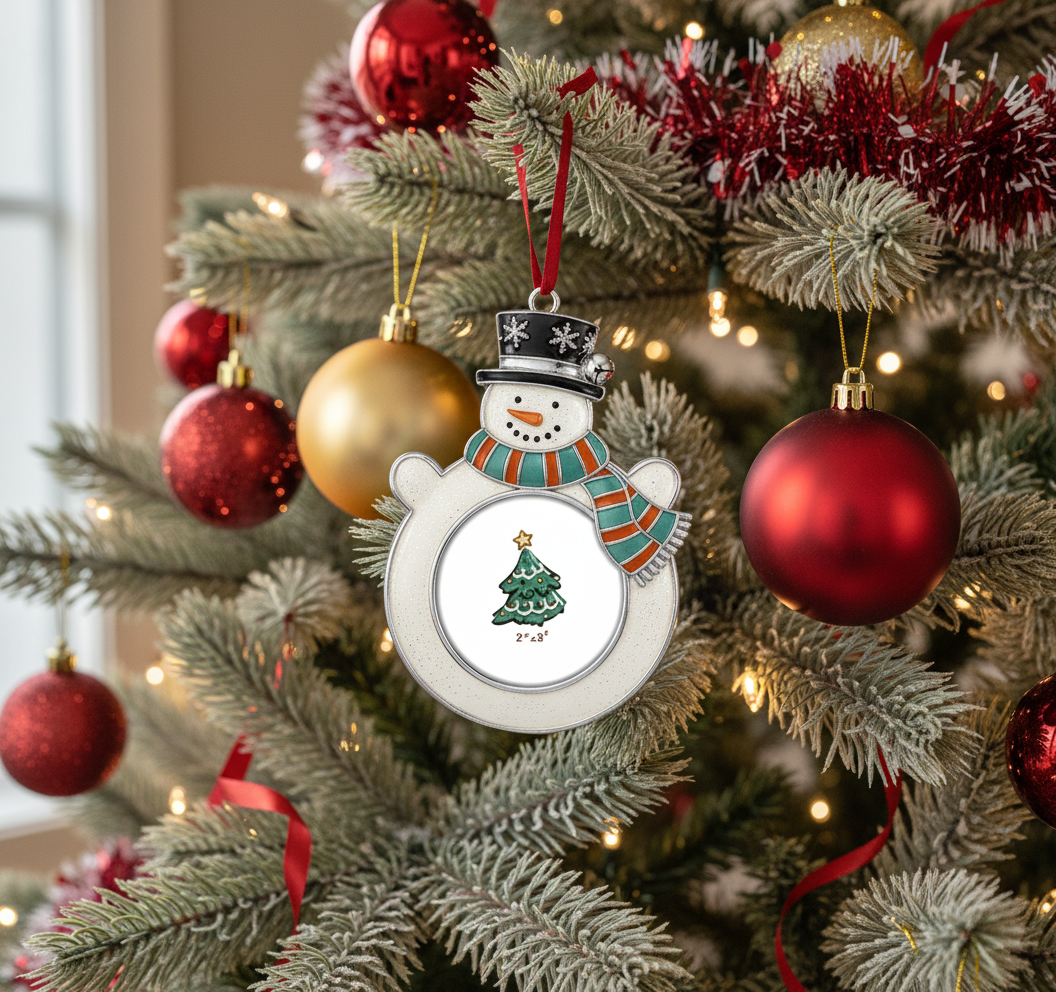 [2D FLAT ACRYLIC] Christmas Picture Frame Ornament – Holiday Keepsake Photo Gift