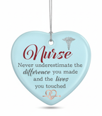 [2D FLAT ACRYLIC] Inspirational Nurse Christmas Ornament – Thank You & Appreciation Gift for Healthcare Heroes