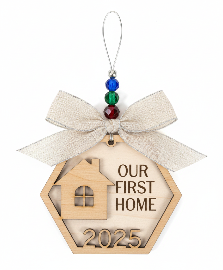 [2D FLAT ACRYLIC] First Christmas Engaged Ornament 2025 – Romantic Keepsake Gift for Couples