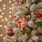 [2D FLAT ACRYLIC] Funny 'He is Rizzen' Jesus Basketball Ornament – Humorous Christmas Gift