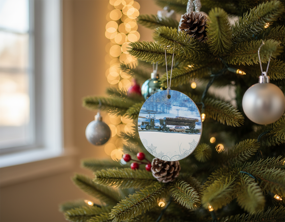 [2D FLAT ACRYLIC] Funny Griswold Christmas Vacation Ornament | Clark Stuck Under Truck Holiday Decor