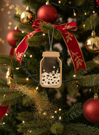 [2D FLAT ACRYLIC] Handmade Sourdough Starter Jar Ornament – Unique Christmas Gift for Bakers