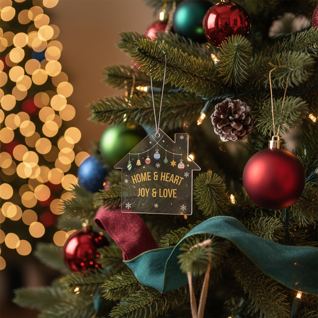 [2D FLAT ACRYLIC] Heartfelt Memorial Ornament for Dad – Sympathy Gift for Loss of Father