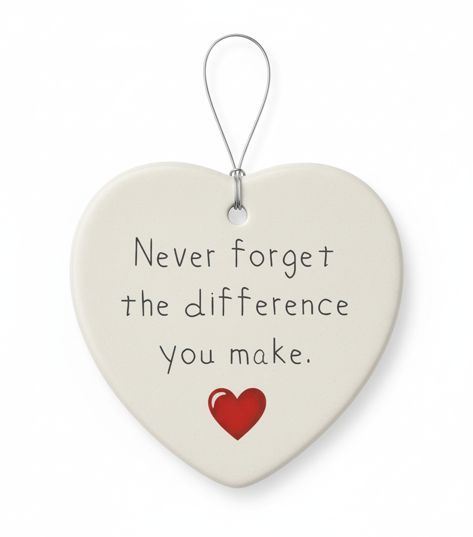 [2D FLAT ACRYLIC] Appreciation Gift Ornament 2025 – 'Never Forget The Difference You Made' Keepsake