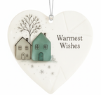 [2D FLAT ACRYLIC] Heartfelt Neighbor Thank You Gift – Sea Glass Style Heart Ornament