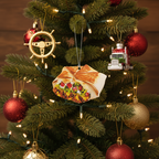 [2D FLAT ACRYLIC] Handmade Crunch Wrap Supreme Ornament – Funny Taco Bell Christmas Gift