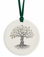 [2D FLAT ACRYLIC] Ceramic Tree of Life Ornament - Family Tree & Roots Keepsake Gift