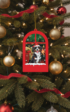 [2D FLAT ACRYLIC] Australian Shepherd Christmas Ornament | Elegant Wood & Acrylic Dog Lover Gift