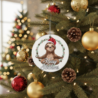 [2D FLAT ACRYLIC] Adorable Sloth Christmas Ornament | Acrylic Holiday Decor & Gift for Animal Lovers