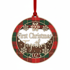 [2D FLAT ACRYLIC] Funny Trucker Christmas Ornament | Unique Truck Driver Gift & Holiday Decor