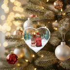 [2D FLAT ACRYLIC] Our First Christmas Together Ornament 2025 – Glass Keepsake Gift for Couples