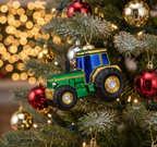 [2D FLAT ACRYLIC] Funny Trucker Christmas Ornament 'This Is How I Roll' | Big Rig Truck Driver Gift