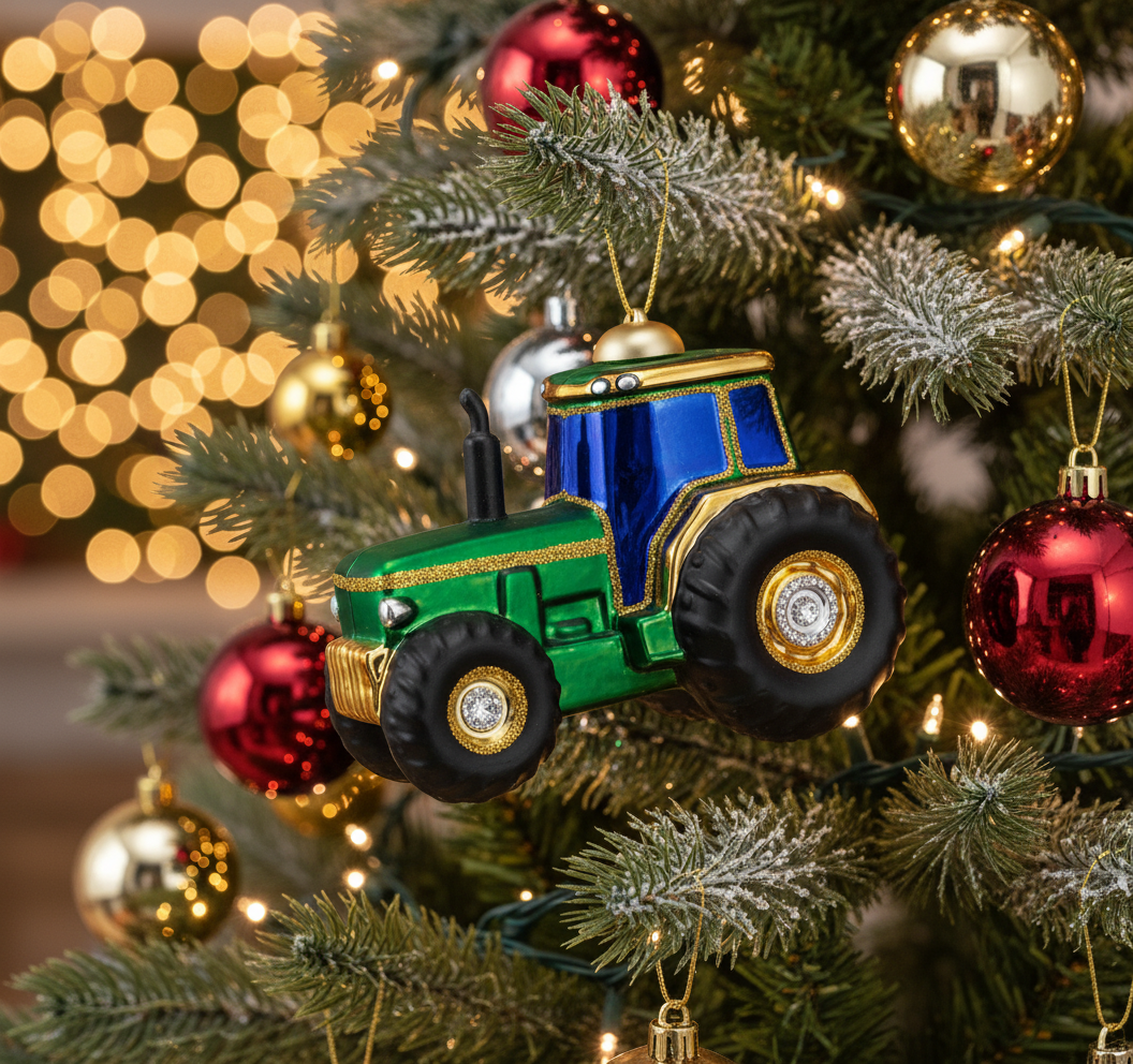 [2D FLAT ACRYLIC] Funny Trucker Christmas Ornament 'This Is How I Roll' | Big Rig Truck Driver Gift